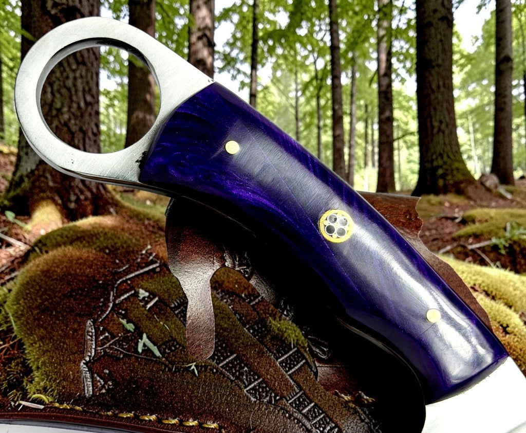 Timbercat Knives Handmade Hunting Skinner Knife 8 Inches with Cowhide Leather Sheath J2 Steel 1005