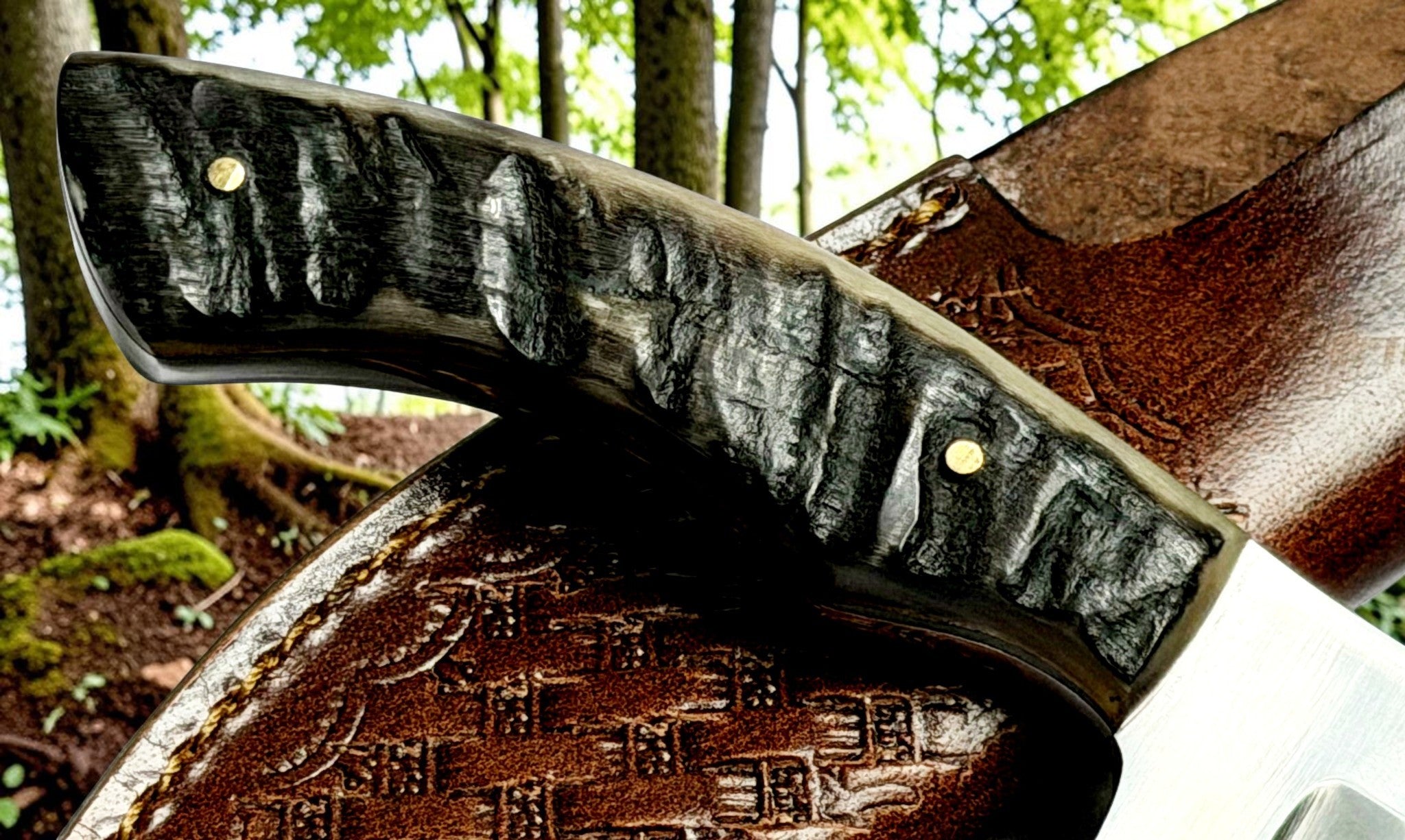 Timbercat Knives Handmade Hunting Skinner Knife 8 Inches with Cowhide Leather Sheath J2 Steel 1011