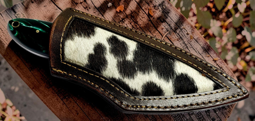 Timbercat Knives Handmade Hunting Skinner Knife 7 Inches with Cowhide Leather Sheath J2 Steel 1017
