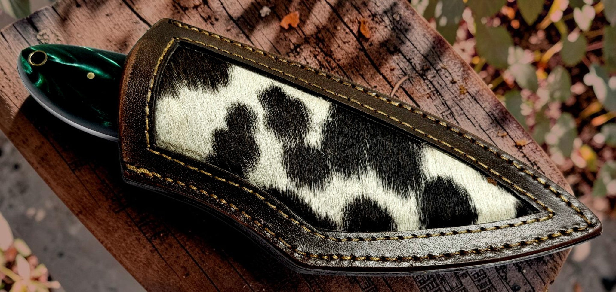 Timbercat Knives Handmade Hunting Skinner Knife 7 Inches with Cowhide Leather Sheath J2 Steel 1017
