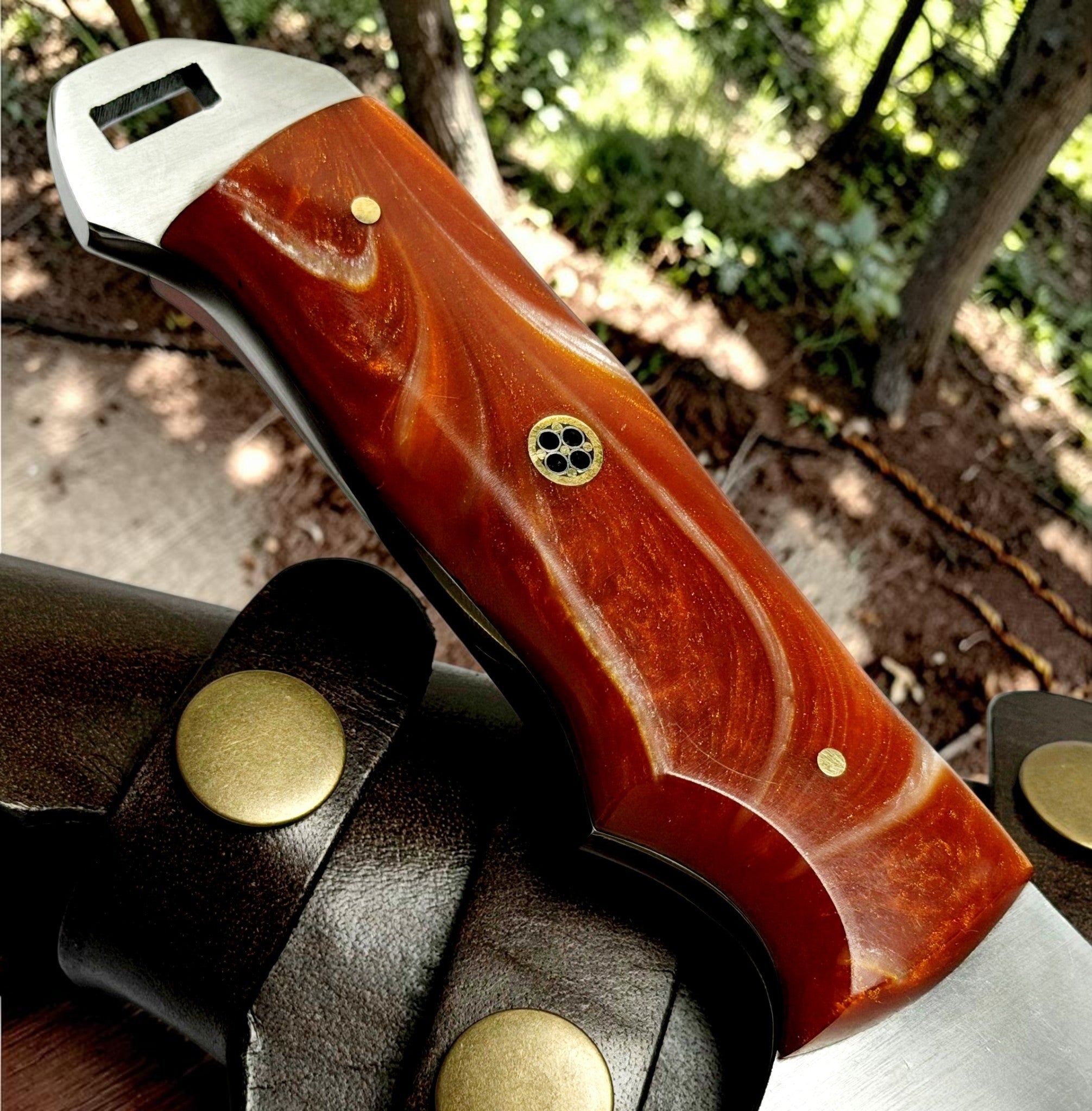 Timbercat Knives Handmade Hunting Tanto Knife 9 Inches with Cowhide Leather Sheath J2 Steel 1019