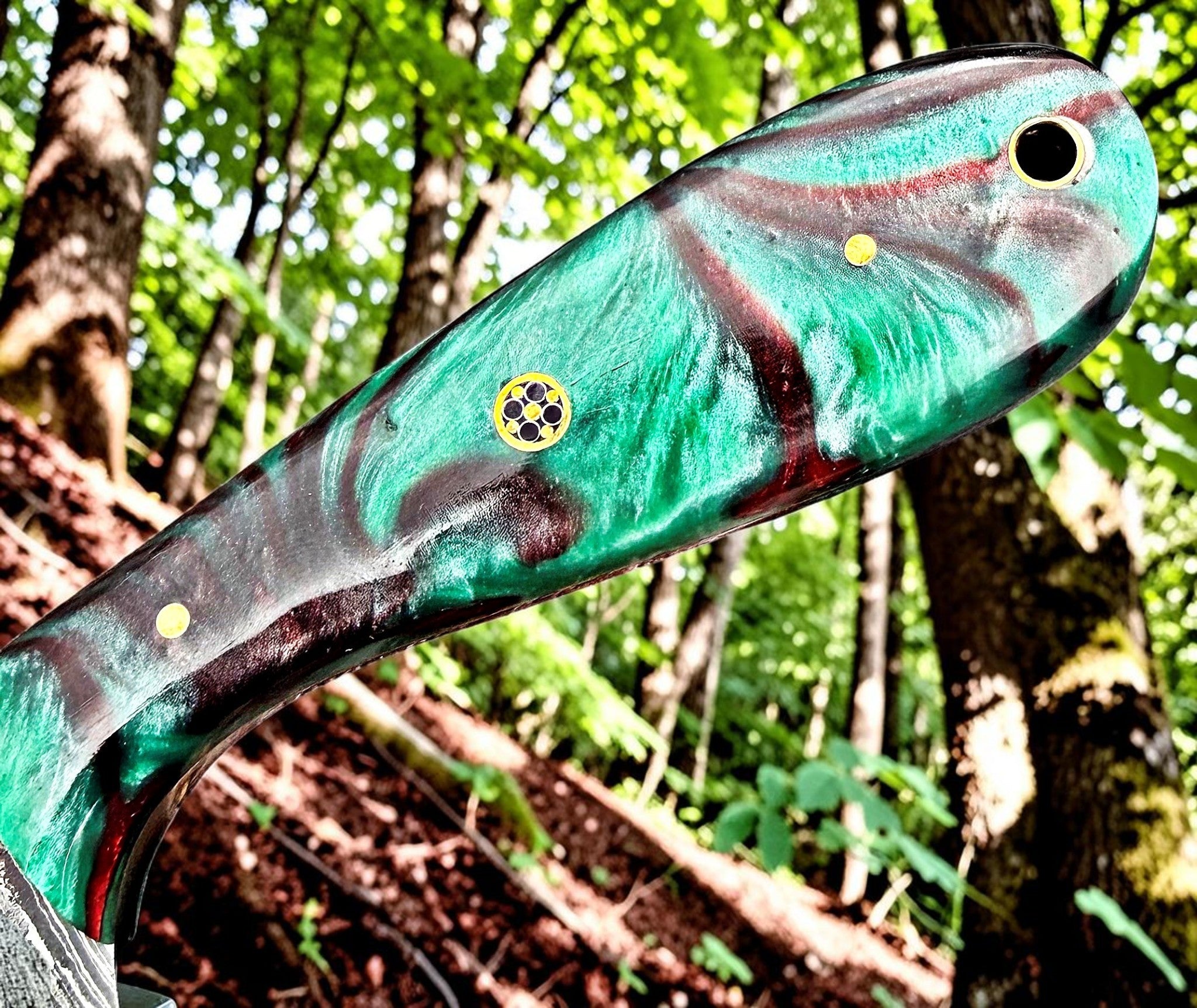 Timbercat Knives Handmade Damascus Steel Hunting Skinner Knife 7.5 Inches with Cowhide Leather Sheath 1022