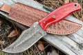 Timbercat Knives Handmade Damascus Steel Hunting Skinner Knife 8 Inches with Cowhide Leather Sheath 1026