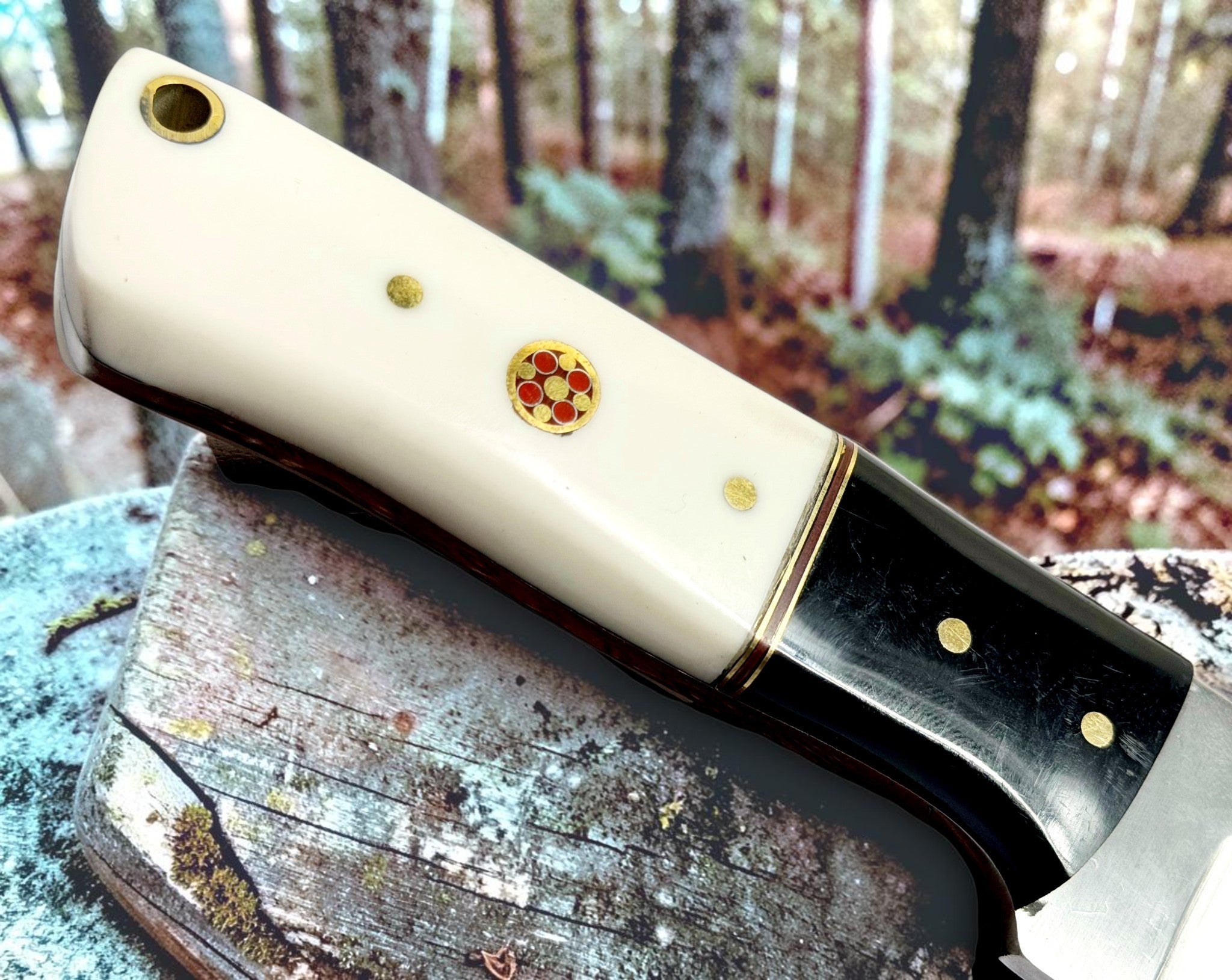 Timbercat Knives Handmade Hunting Skinner Knife 8 Inches with Cowhide Leather Sheath J2 Steel 1032