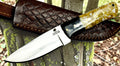 Timbercat Knives Handmade Hunting Skinner Knife 8 Inches with Cowhide Leather Sheath J2 Steel 1033