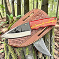 Timbercat Knives Handmade Hunting Skinner Knife 8 Inches with Cowhide Leather Sheath J2 Steel 1034