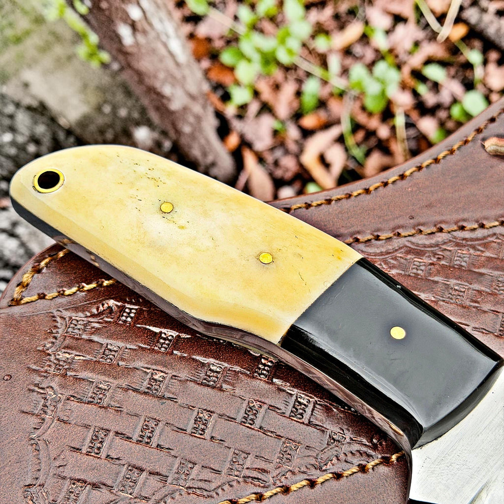 Timbercat Knives Handmade Hunting Skinner Knife 7.5 Inches with Cowhide Leather Sheath J2 Steel 1039