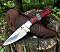 Timbercat Knives Handmade Hunting Skinner Knife 9 Inches with Cowhide Leather Sheath J2 Steel 1043