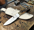 Timbercat Knives Handmade Hunting Skinner Knife 9 Inches with Cowhide Leather Sheath J2 Steel 1049