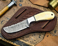 Timbercat Knives Handmade Damascus Steel Hunting Skinner Knife 7 Inches with Cowhide Leather Sheath 1056
