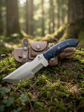 Timbercat Knives Handmade Hunting Tracker Knife 10 Inches with Cowhide Leather Sheath J2 Steel TC-001