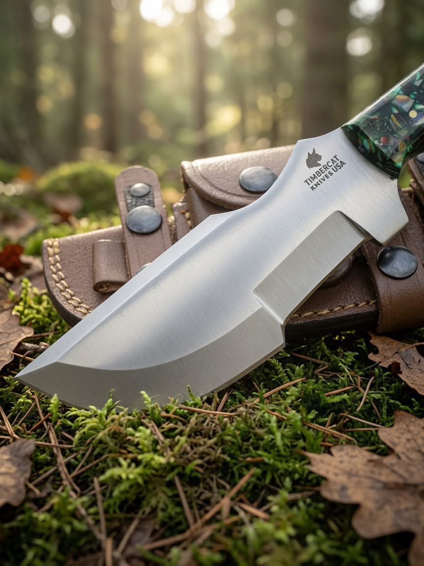 Timbercat Knives Handmade Hunting Tracker Knife 10 Inches with Cowhide Leather Sheath J2 Steel TC-002 (Copy) (Copy) (Copy)