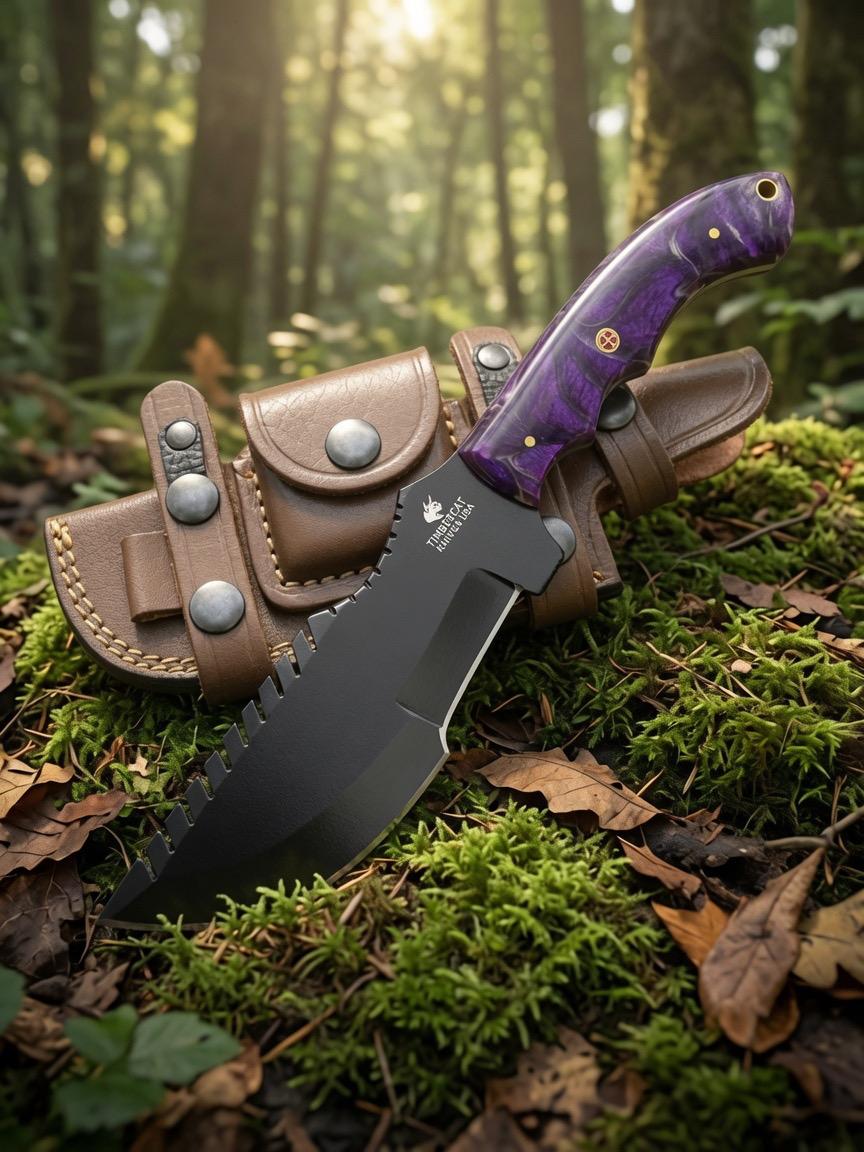 Timbercat Knives Handmade Hunting Tracker Knife 10 Inches with Cowhide Leather Sheath J2 Steel TC-002 (Copy) (Copy) (Copy) (Copy)